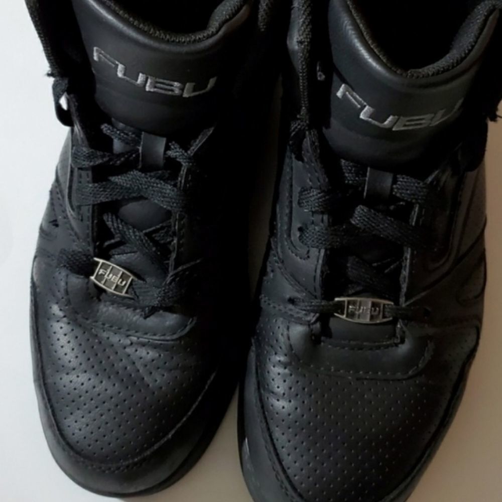 FUBU Sneakers Men’s Size 7 Women’s Size 9 Unisex Black High Top - Picture 3 of 8